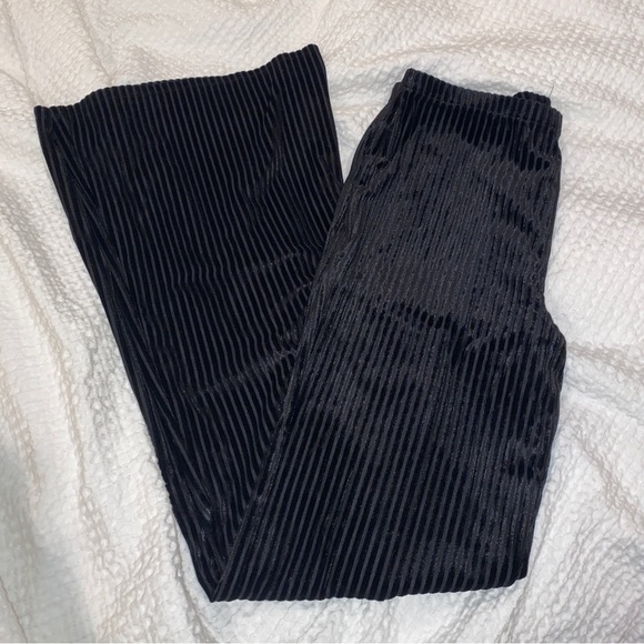 Forever 21 Velvet Ribbed Stretch Bell Bottom Pants - Picture 1 of 4